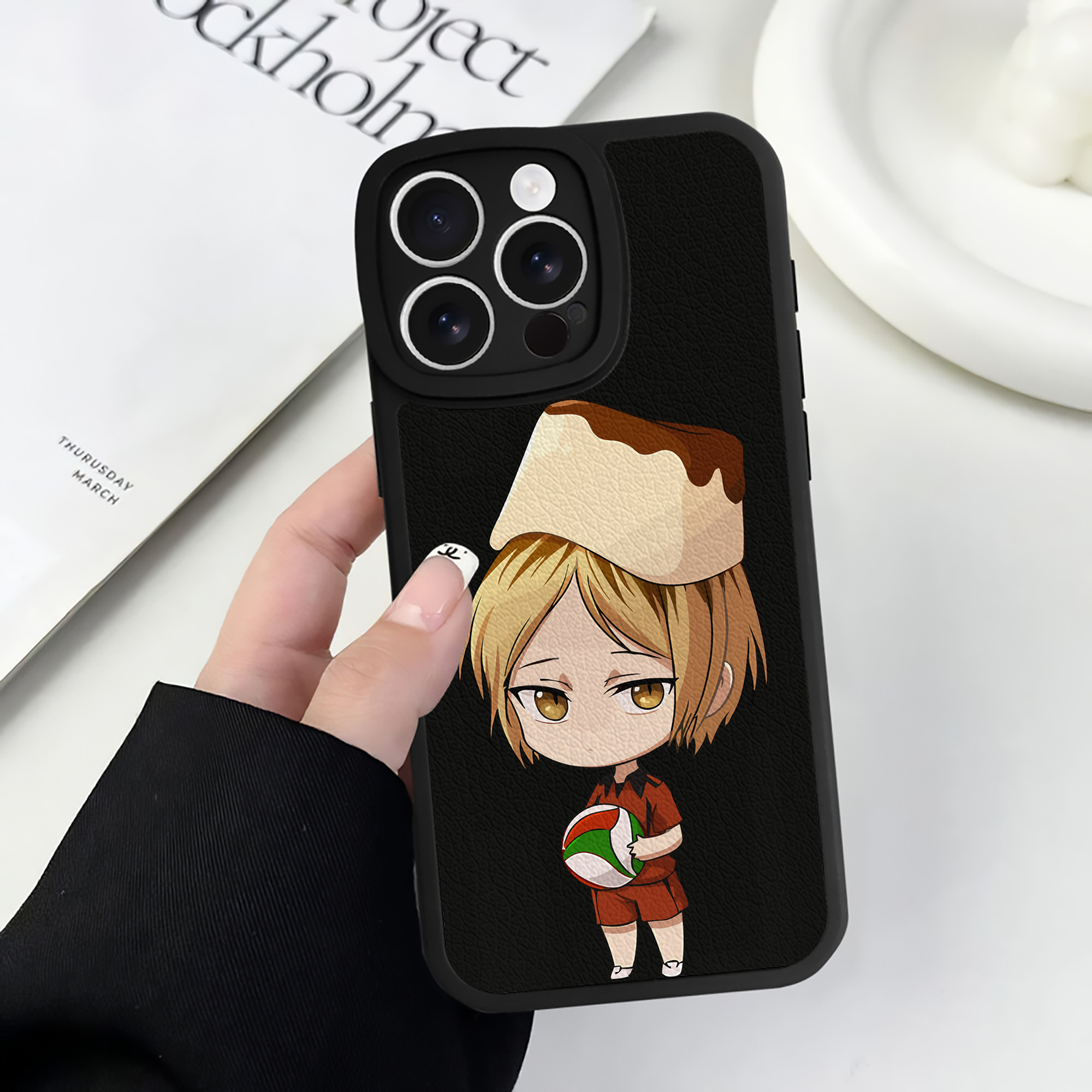（画像用） ハイキュー!! Haikyu!! 【iPhone 16シリーズ対応】シリコンスマホケース（レザー調） 材質：シリコン